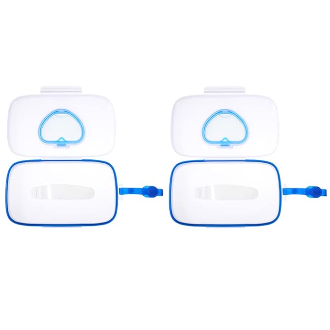 Healifty Portable Baby Wipes Dispenser with Belt Clip Lightweight Travel Wipe Box for Stroller and Crib Refillable Infant Wet Tissue Holder on-the-Go Cleanup