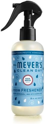 Mrs. MEYER'S CLEAN DAY Rainwater Scent Variety Pack, Liquid Hand Soap 12.5 Fl Oz, Multi-Surface Cleaner 16 Fl Oz, Room Freshener 8 Fl Oz, Dish Soap 16 Fl Oz, 1 CT