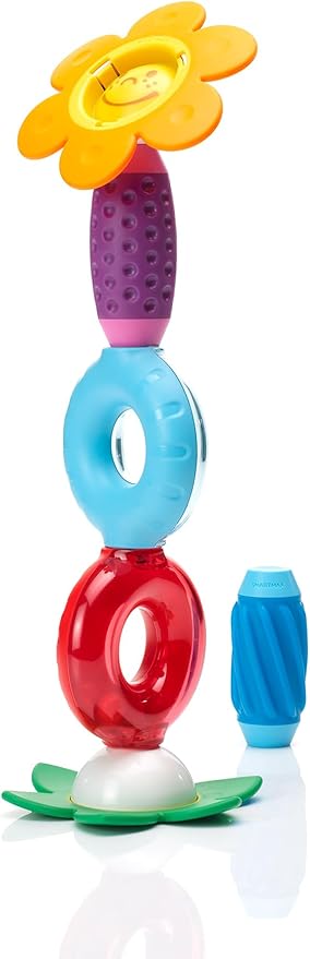 SmartMax My First Sounds & Flowers Magnetic STEM Building Set with Rattles, Textures, and Oversized Soft-Touch Pieces for Toddlers Ages 1–5