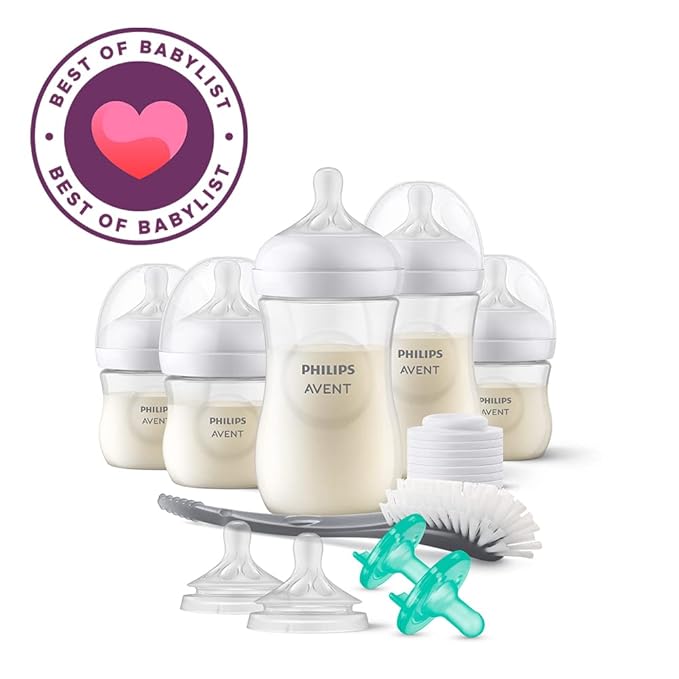 Philips AVENT Natural Baby Bottle with Natural Response Nipple,Newborn Baby Gift Set,SCD838/02,(Pack of 2)