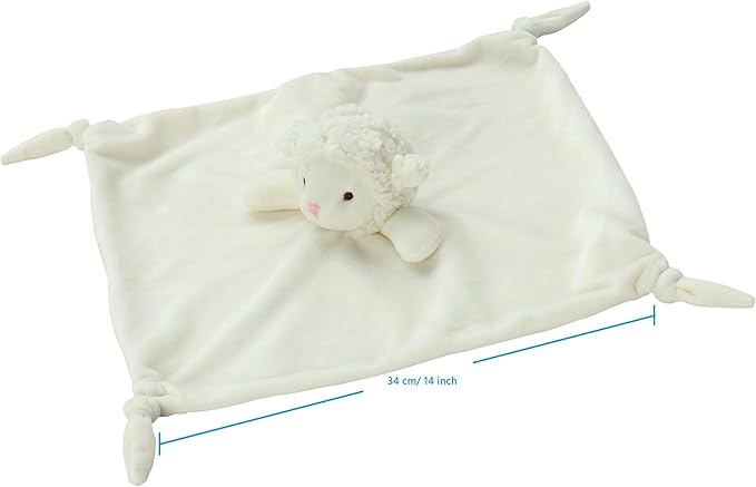 CREVENT 2pcs Soft Plush Animal Face Security Blankets for Boys and Girls, Great Gifts for Birthday Baby Shower (Sheep + Elephant)