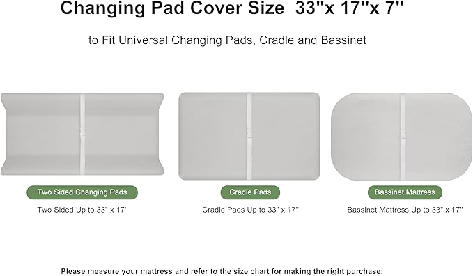 Muslin Changing Pad Cover for Baby Girls Boys-2 Pack 17"x 33" Cotton Soft Breathable Diaper Changing Pad Cover-Cozy Changing Pad Sheets-Neutral Taupe Brown & Light Beige