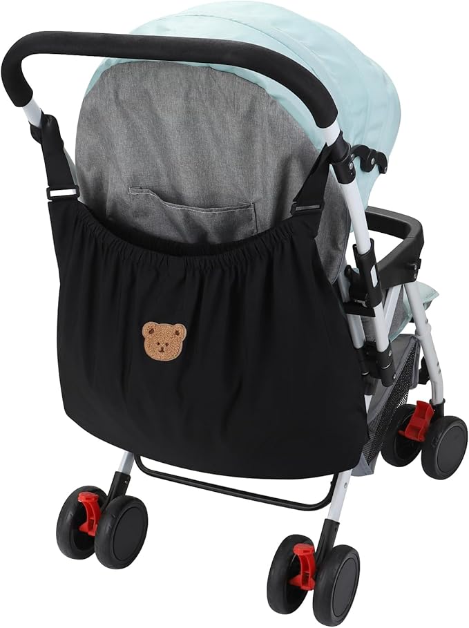 Accmor Universal Stroller Organizer, Large Storage Stroller Bag Fits for Uppababy, Nuna, Britax, Doona Strollers, Non-Slip Adjustable Storage Caddy Accessories for Stroller Crib