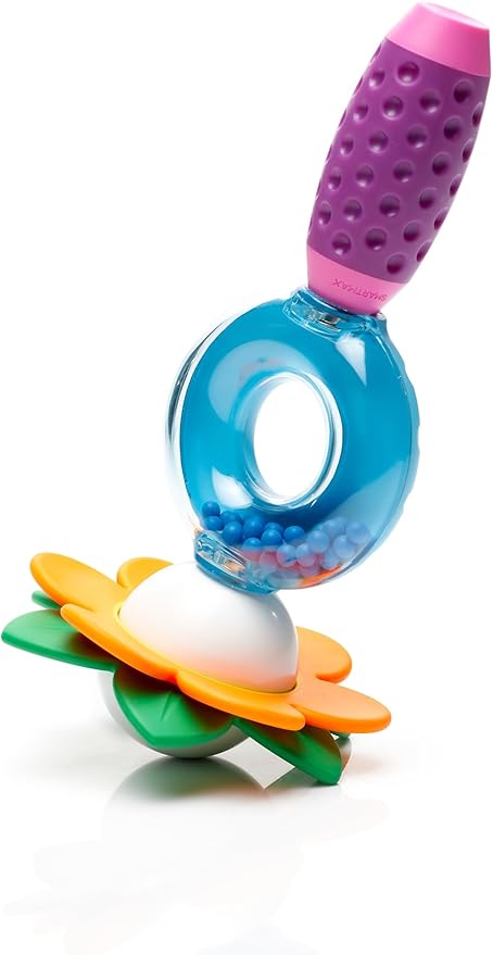 SmartMax My First Sounds & Flowers Magnetic STEM Building Set with Rattles, Textures, and Oversized Soft-Touch Pieces for Toddlers Ages 1–5