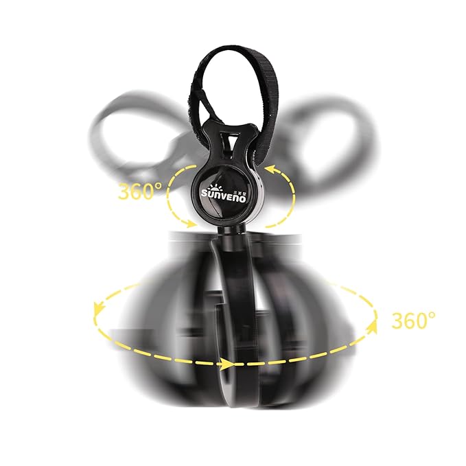 SUNVENO Stroller Hooks for Diaper Bag 4 Pack, Baby Travel Essential Heavy Duty 360° Rotating Clips, Universal Stroller Accessories for Wagons, Strollers, Carts and Bikes, Holds 10 lbs Each