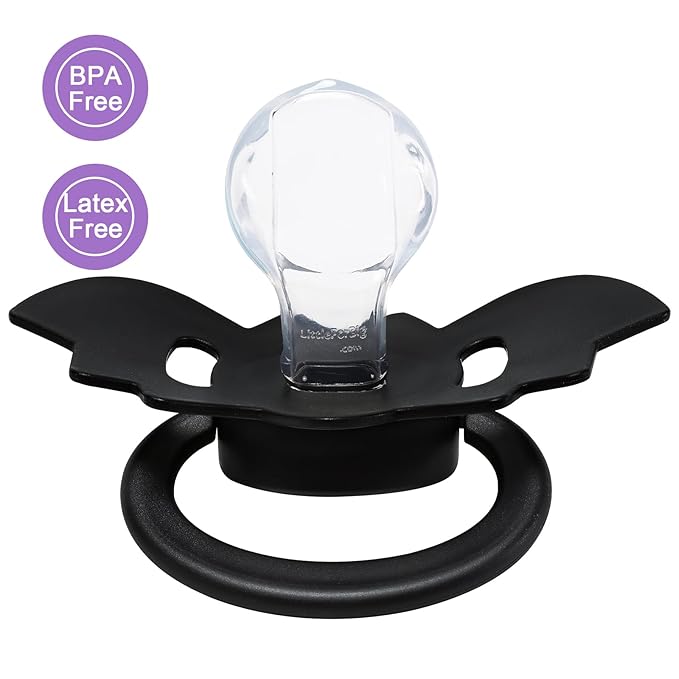 LittleForBig Bigshield Generation-II Adult Sized Pacifier - Baby Bat Pacifier Black