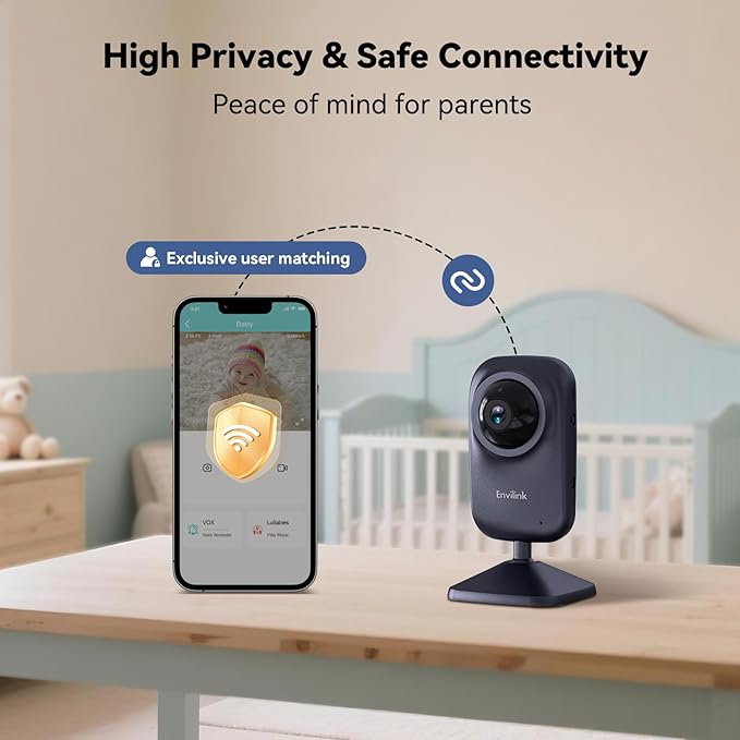 Video Baby Monitor with App, 2.8" Screen 14h Battery, Sound Detection, Night Vision, Two Way Talk, Temperature Detection, 1200ft Range, Feeding Remind, Ideal for Baby/Elderly Indoor Use