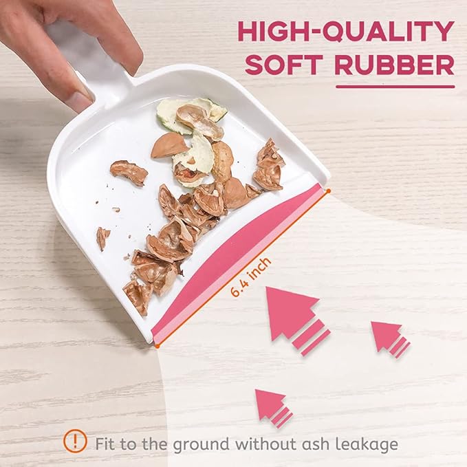 Small Broom and Dustpan Set, Small Dustpan and Brush Set, Mini Dust pan and Brush, Hand Broom and dust pan, Mini dustpans are Ideal for Cleaning Little Areas Like desks, Kitchens, pet Rooms. (2 Set)