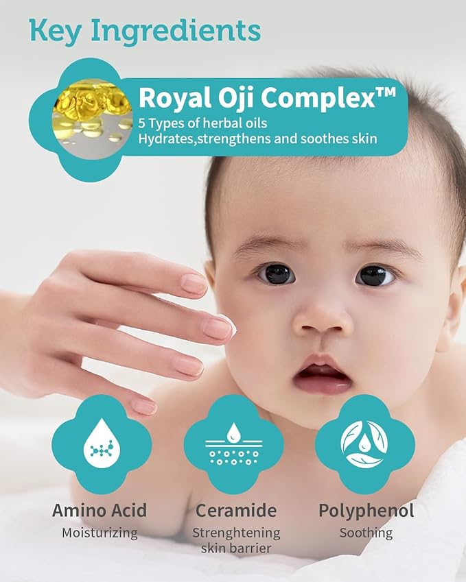 GOONGBE Pri-mmune Moisture Lotion - Korean Baby Body Moisturizer - Hypoallergenic Moisturizing & Calming Daily Skincare for Dry Skin - Fast Absorbing, Naturally Derived Non-Greasy Lotion, 11.8 oz.
