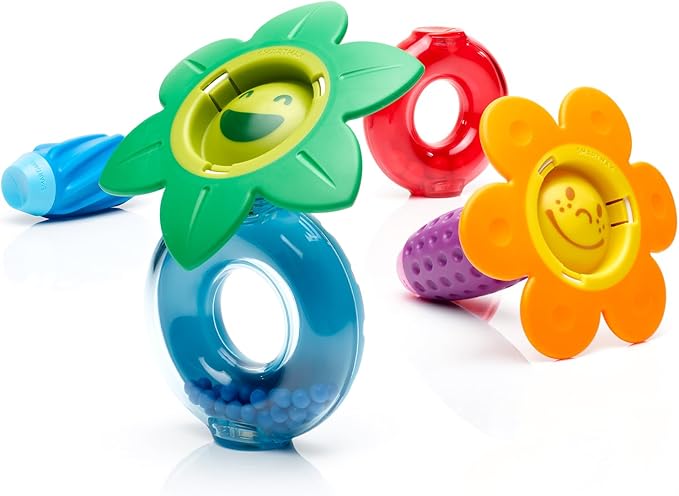 SmartMax My First Sounds & Flowers Magnetic STEM Building Set with Rattles, Textures, and Oversized Soft-Touch Pieces for Toddlers Ages 1–5