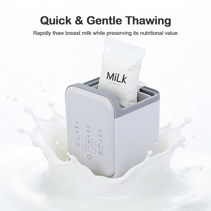 Bottle Warmer, Kisdream Baby Bottle Warmer for Breastmilk & Formula, 8-in-1 Calentador de Biberones with Timer & Night Light, Accurate Temp Control, Defrost, Steri-lizing, Heat Baby Food