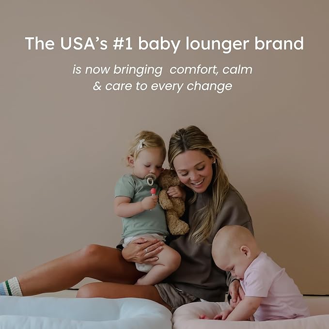 Snuggle Me® Baby Changing Pad - Premium Soft PU Foam Diaper Changing Pad for Dresser, Portable & Wipeable Non Slip Soft Contoured Diaper Change, Easy Clean & Water Repellent with Safety Strap