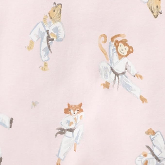 Burt's Bees Baby Girls' Pajamas, 2-Piece Long Sleeve Tee and Pants Organic Cotton PJ Set
