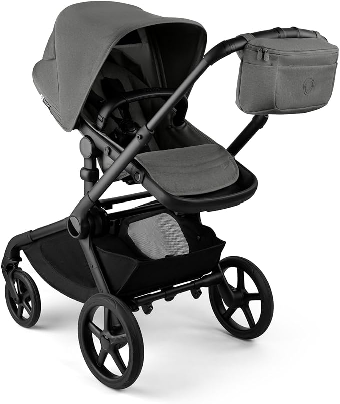 Bugaboo Organizer - Compact Size Multipocket Diaper Bag - Universal Compatible with Any Stroller - Attaches to the Handlebar - Moon Grey