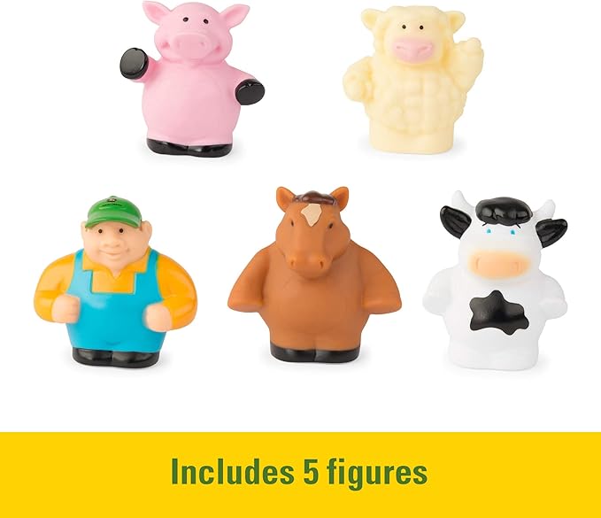 TOMY John Deere Animal Sounds Hayride Musical Tractor Toy - Musical Hayride Toddler Toys - Includes Farmer Figure, Tractor, and 4 Farm Animals - Toddler Music Toys - Ages 12 Months and Up