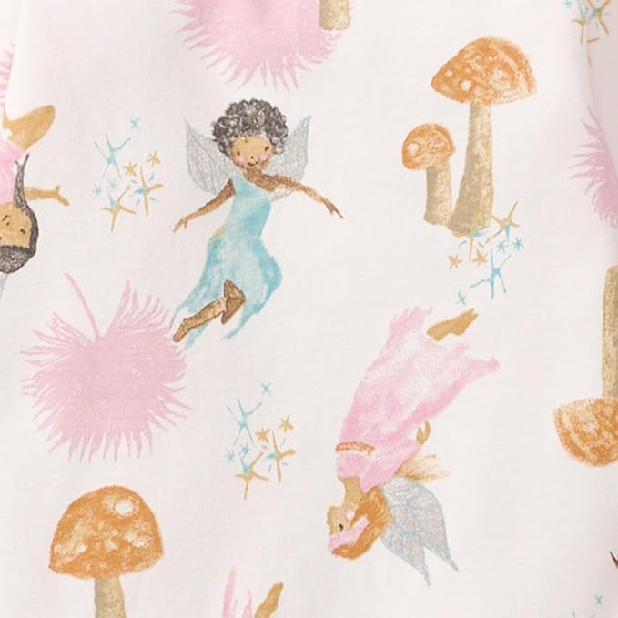 Burt's Bees Baby Girls' Pajamas, 2-Piece Long Sleeve Tee and Pants Organic Cotton PJ Set