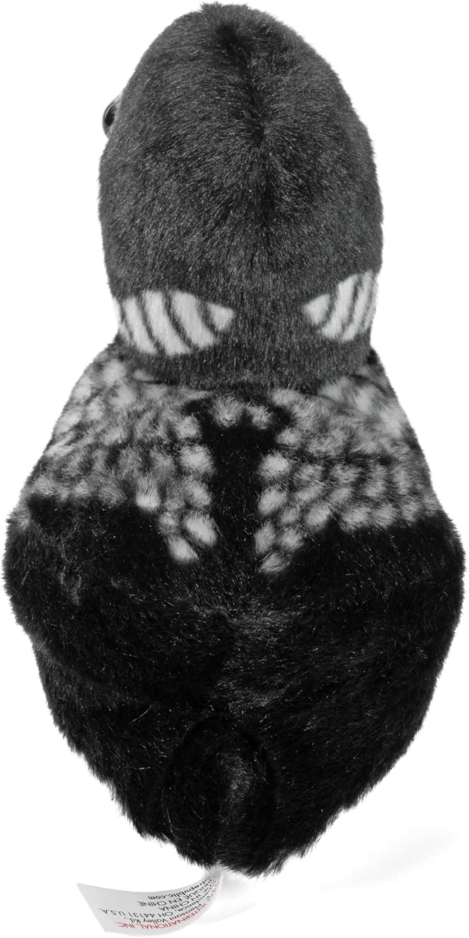 Wild Republic Audubon Birds Common Loon Plush with Authentic Bird Sound, Stuffed Animal, Bird Toys for Kids & Birders