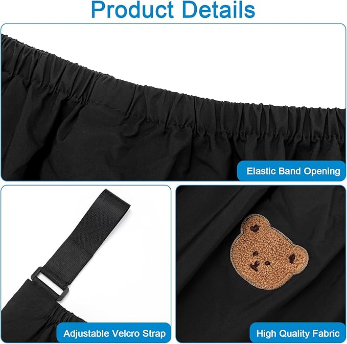 Accmor Universal Stroller Organizer, Large Storage Stroller Bag Fits for Uppababy, Nuna, Britax, Doona Strollers, Non-Slip Adjustable Storage Caddy Accessories for Stroller Crib