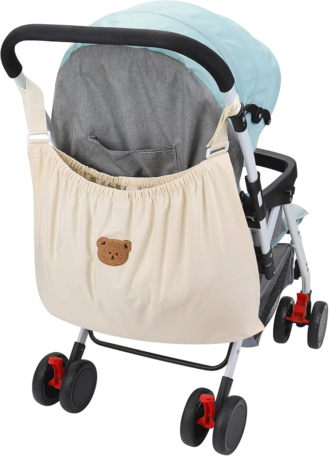 Accmor Universal Stroller Organizer, Large Storage Stroller Bag Fits for Uppababy, Nuna, Britax, Doona Strollers, Non-Slip Adjustable Storage Caddy Accessories for Stroller Crib