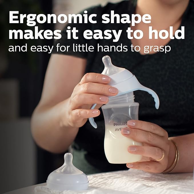 Philips Avent Natural Baby Bottle with Natural Response Nipple, Pink Baby Gift Set with Snuggle, SCD838/03 (Pack of 2)