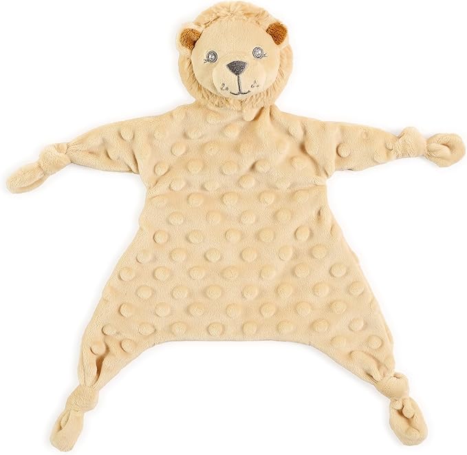 CREVENT Soft Plush Animal Face Security Blankets for Boys and Girls, Great Gifts for Birthday Baby Shower - Lion
