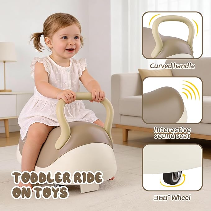 Toddler Balance Ride-On Toys, Kids Wiggle Car with Quiet PU Wheels & Anti-Tip Design for Age 1-3