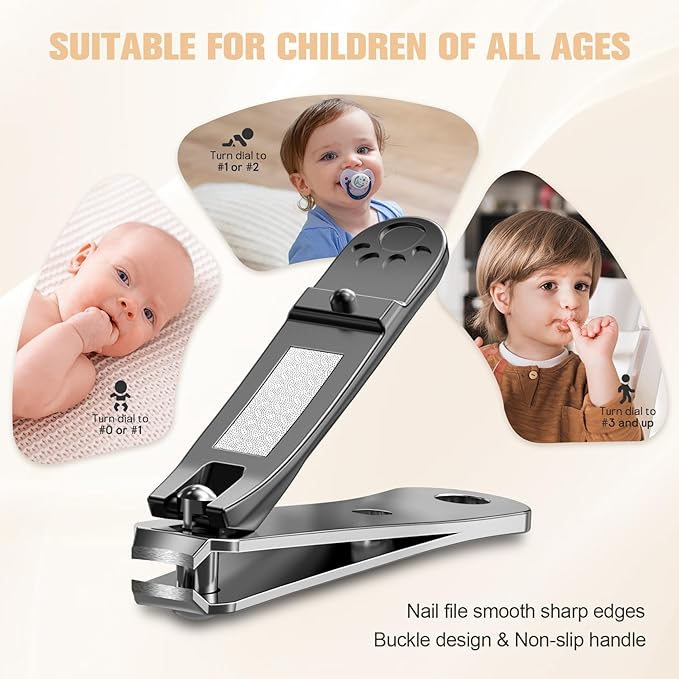 FERYES Kids Nail Clippers - Small Jaw Precise Baby Nail Trimmer Fingernail Clippers for Toddler, Child, Infant - Safe & Precise Nail Grooming Tool for Baby