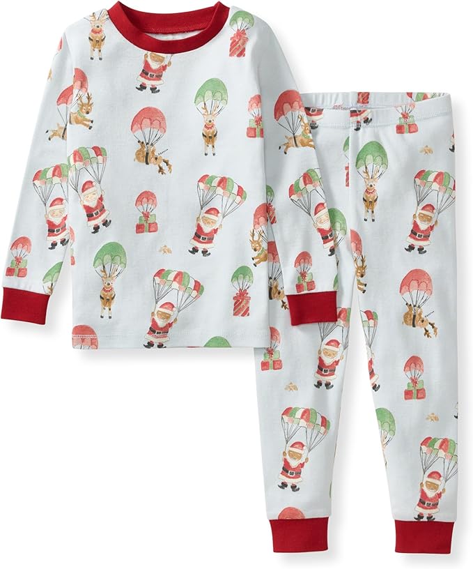 Burt's Bees Baby Girls' Pajamas, 2-Piece Long Sleeve Tee and Pants Organic Cotton PJ Set
