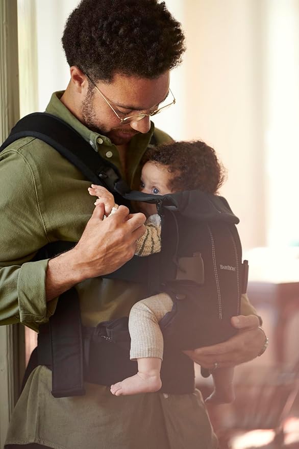 BabyBjörn Baby Carrier One, Woven Mix, Black
