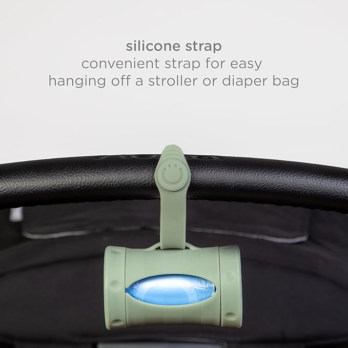 Ubbi On-the-Go Diaper Bag Dispenser for Travel, Retractable Must Have for Newborns, Helpful Baby Accessory, Sage Green