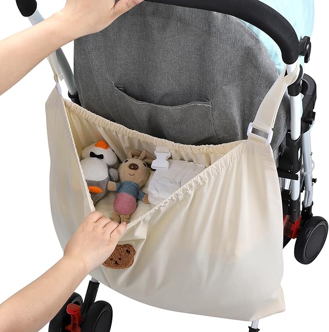 Accmor Universal Stroller Organizer, Large Storage Stroller Bag Fits for Uppababy, Nuna, Britax, Doona Strollers, Non-Slip Adjustable Storage Caddy Accessories for Stroller Crib