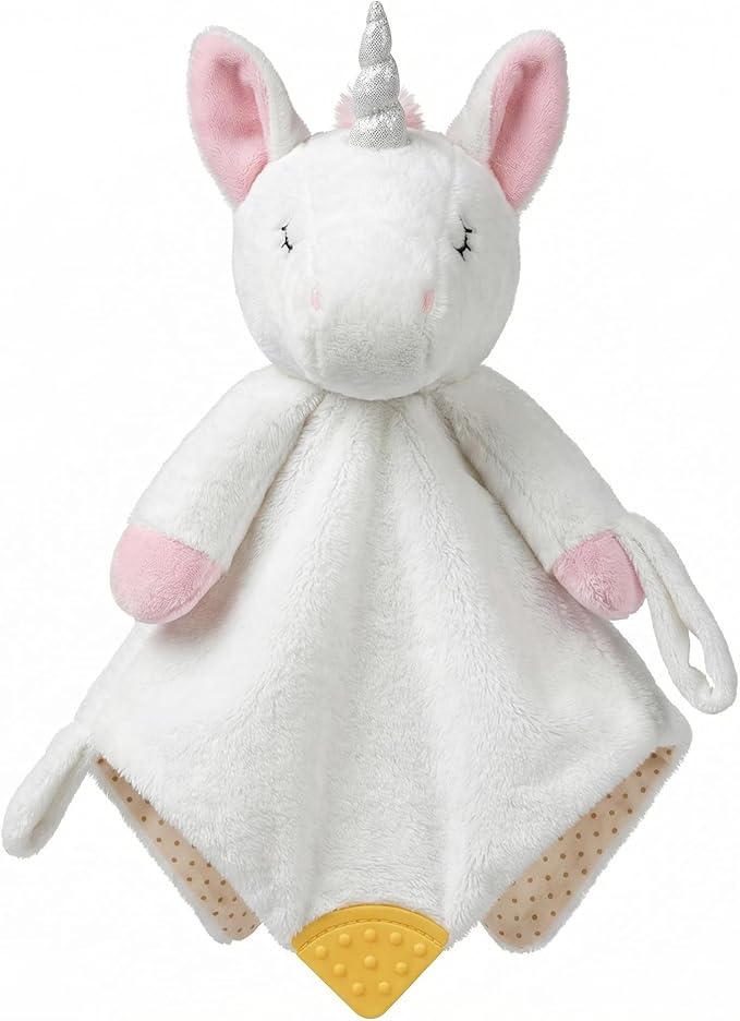 BEREST Unicorn Baby Sleep Soother 4-in-1 Sound Machine with Heartbeat & White Noise|Security Blanket & Pacifier Holder|Soothing Plush Toy for Newborns|Perfect Baby Registry Essential & Christmas Gift