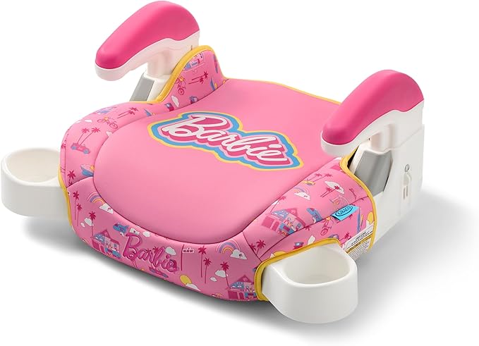 Graco Turbobooster 2.0 Backless Booster Seat, Kids Booster Car Seat with Adjustable Armrests and Hide Away Cup Holders, Barbie Paint