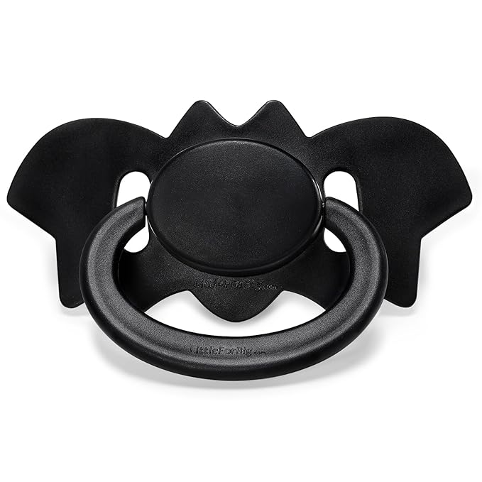 LittleForBig Bigshield Generation-II Adult Sized Pacifier - Baby Bat Pacifier Black