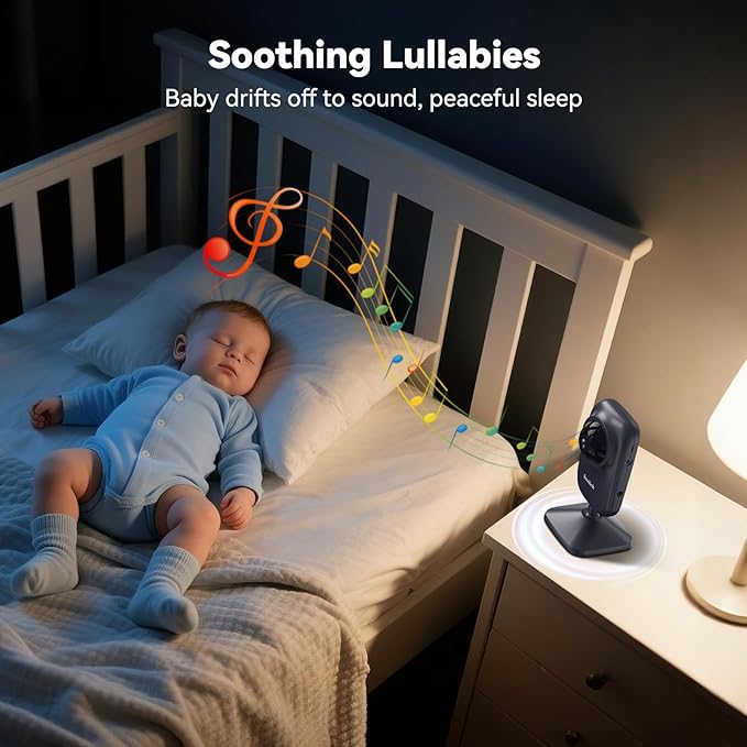 Video Baby Monitor with App, 2.8" Screen 14h Battery, Sound Detection, Night Vision, Two Way Talk, Temperature Detection, 1200ft Range, Feeding Remind, Ideal for Baby/Elderly Indoor Use