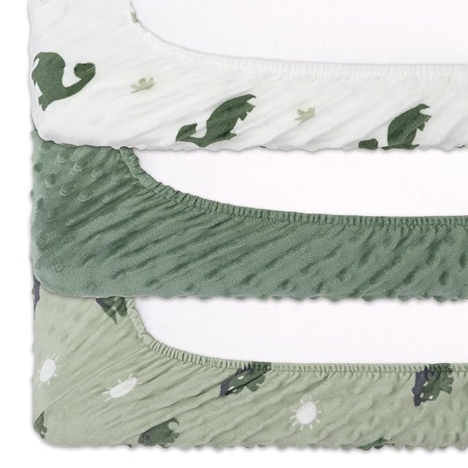 The Peanutshell Baby Changing Pad Covers Boy, Minky Changing Table Sheets, Dinosaur Nursery Decor, Sage Green Baby Items