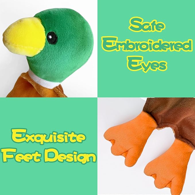 Baby Security Blanket, Soft Baby Lovey Toy Blanket for Boys and Girls, Snuggle Toy Lovie Newborn Gift, Unisex Nursery Bed Blankets Green Duck16 Inch