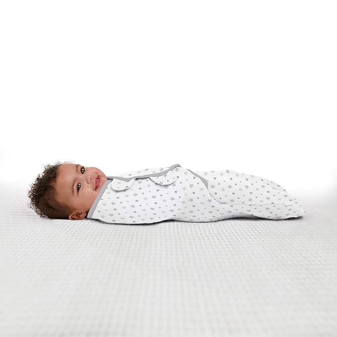 SwaddleMe Original Organic Swaddle – Size Small/Medium, 0-3 Months, 2-Pack (Starry Skies )