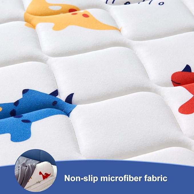 1-Pack Premium Foam Bed Bumpers for Toddler, Non-Slip Bed Rails for Toddlers for Twin, Queen, King Beds, Machine Washable Bumpers Cover for Easy Care（Size：52" x 7" x 5"）