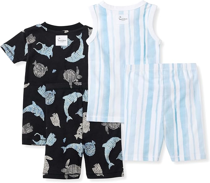 Burt's Bees Baby Girls' Pajamas, 2-Piece Long Sleeve Tee and Pants Organic Cotton PJ Set