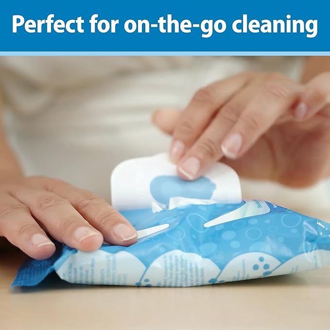 Dr. Brown's Bottle and Pacifier Healthy Wipes, Safely Clean Bottles, Baby Items, and Feeding Essentials, Hypoallergenic, 40 count, 3-Pack (Packaging May Vary)