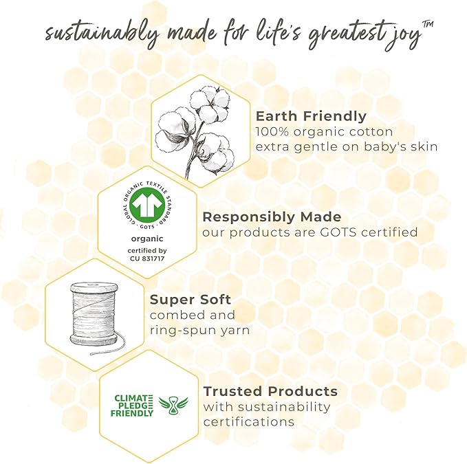 Burt's Bees Baby Girls' Pajamas, 2-Piece Long Sleeve Tee and Pants Organic Cotton PJ Set