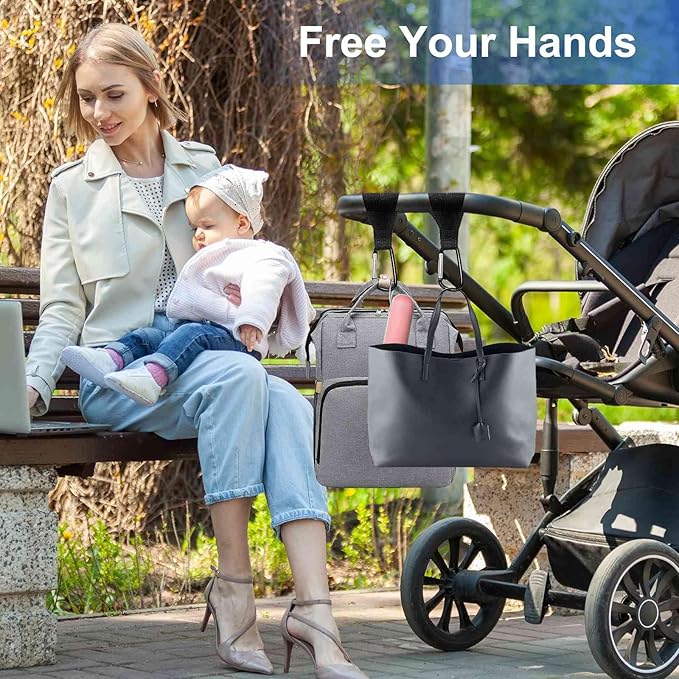 4 Pack Stroller Hooks – Multifunctional Clips for Bags, Diaper Bags, Purse & Backpack. Universal Fit for Strollers, Bikes, Shopping Carts, Wheelchairs, Pet Strollers & Walkers