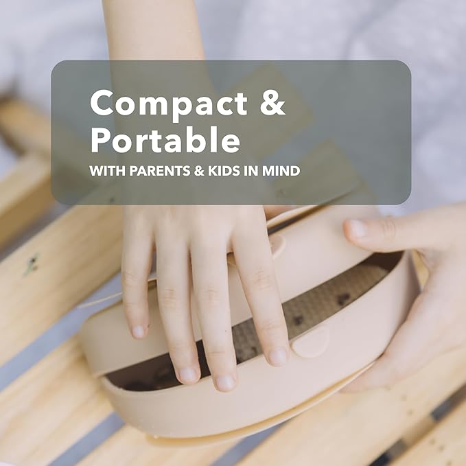 Miniware Fold & Scoop Baby Feeding Set - Silicone Travel Baby Plate With Suction & Baby Spoon - Compact, Portable, Dishwasher-Safe, Suction Base for Mess-Free Eating (Pink Salt and Cotton Candy)