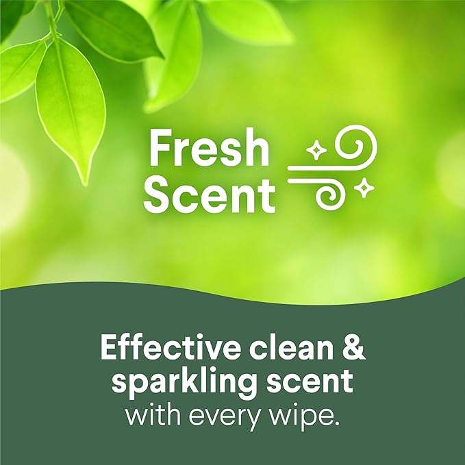 Clorox Disinfecting Cleaning Wipes for Spring Cleaning & Allergy Season, Bleach Free, Fresh Scent and Crisp Lemon, 75 Count Each, Pack of 2