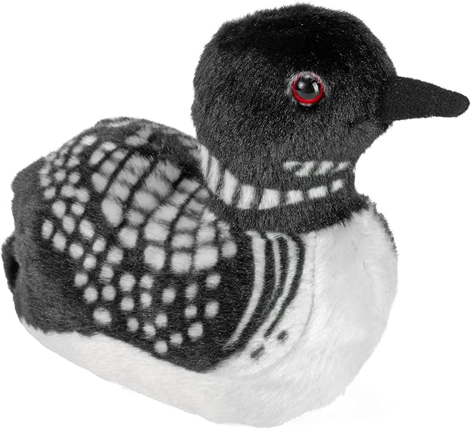 Wild Republic Audubon Birds Common Loon Plush with Authentic Bird Sound, Stuffed Animal, Bird Toys for Kids & Birders