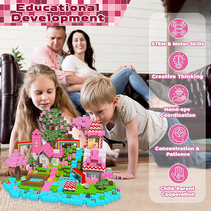 Goody King 150PCS Magnetic Blocks - Unicorn Magnetic Building Blocks, Stacking Magnets for Kids, Strong Magnets, Sensory Toy for STEM Learning Toys for Kids 3+ Boys and Girls Christmas Birthday Gifts
