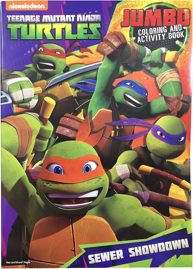 Teenage Mutant Ninja Turtles Jumbo Coloring and Activity Book 48-Page (1 Book) Assorted Action Themes