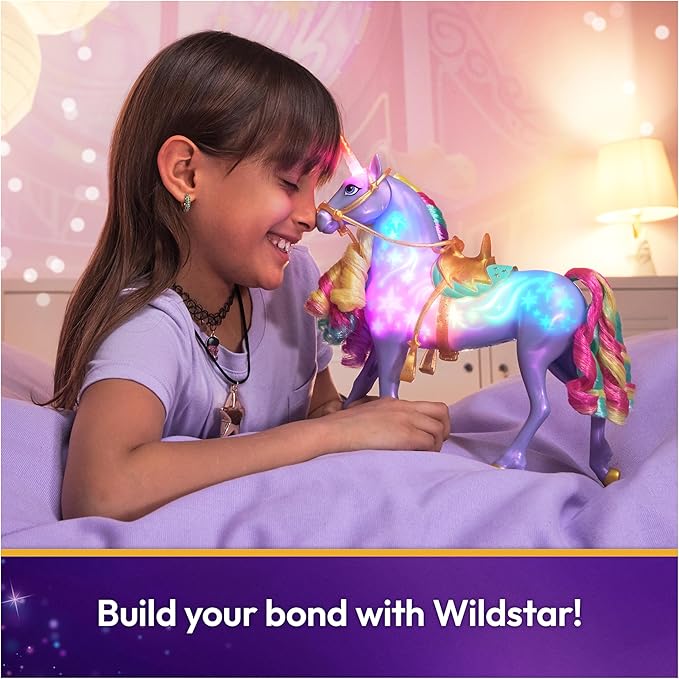 Unicorn Academy, Interactive Rainbow Light-up Wildstar with Lights, Sounds & Music, Easter Gifts Idea, Dolls & Unicorn Toys for Girls Ages 4 and up
