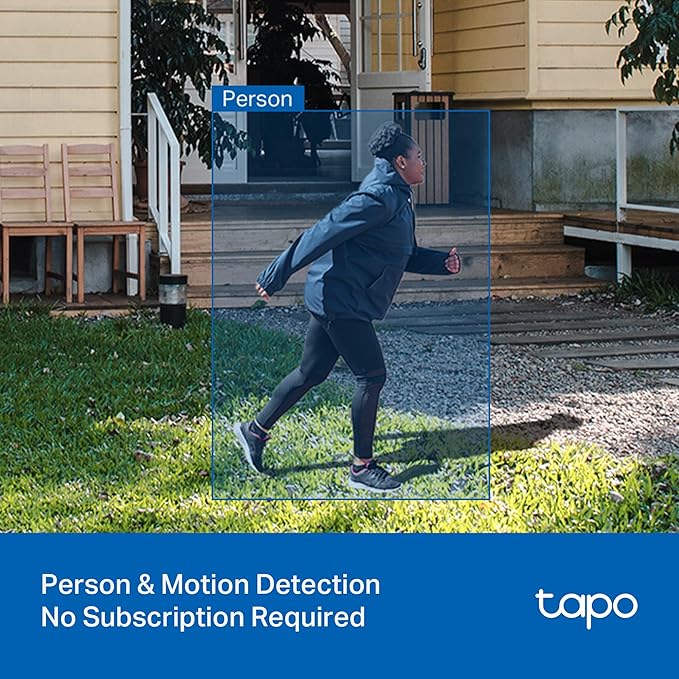 Tapo 2K Indoor/Outdoor Wired Security Camera - Works as a Baby Monitor & Pet Camera, Person/Motion/Baby Cry Detection, 2-Way Audio, Siren, Subscription-Free Local Storage or Optional Cloud, C113